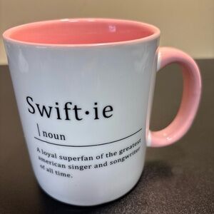 Taylor Swift White Mug with Pink Interior and Handle